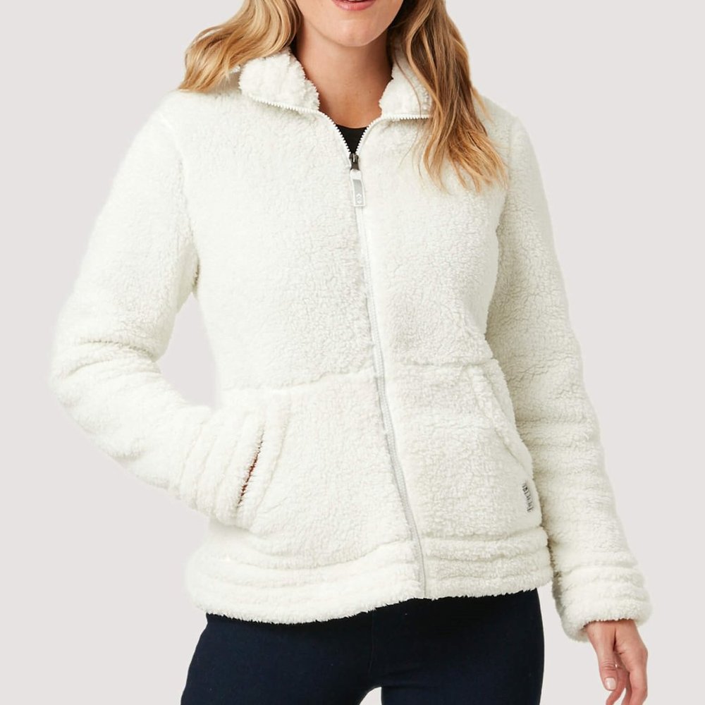 Free Country Sierra Butter Pile Jacket Sherpa Faux Fur Coat Cream Size 2X NEW